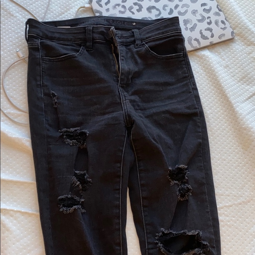 American Eagle distressed skinny jeans